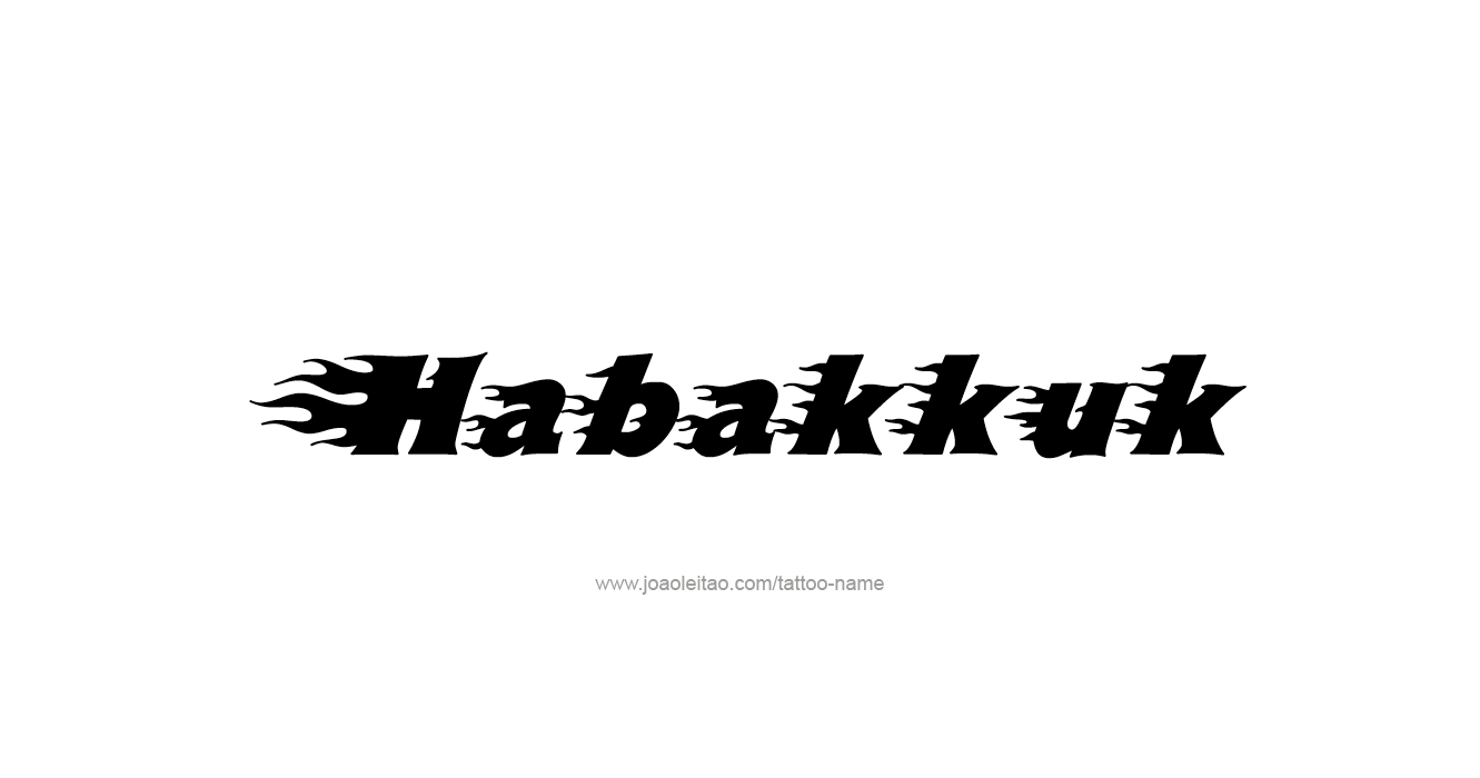 Tattoo Design Prophet Name Habakkuk