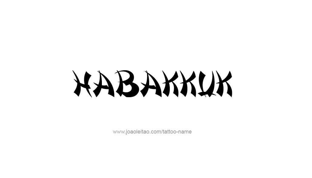 Tattoo Design Prophet Name Habakkuk