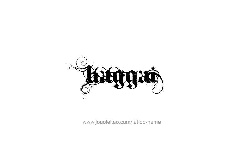 Tattoo Design Prophet Name Haggai