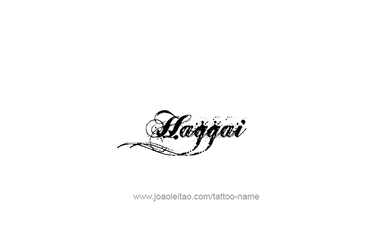 Tattoo Design Prophet Name Haggai