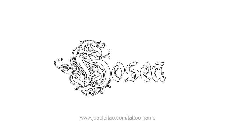 Tattoo Design Prophet Name Hosea