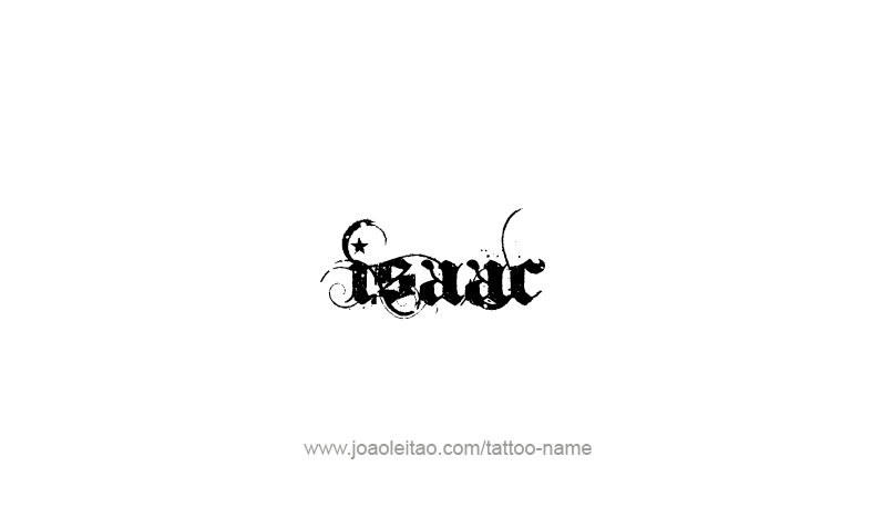 Tattoo Design Prophet Name Isaac