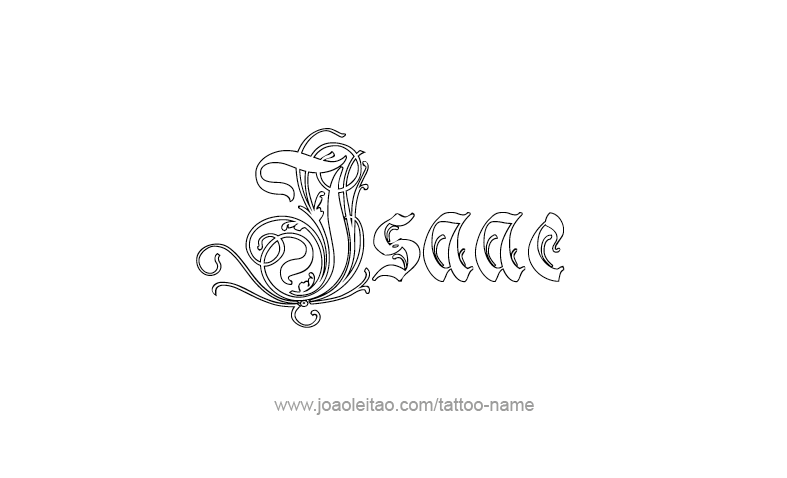 Tattoo Design Prophet Name Isaac