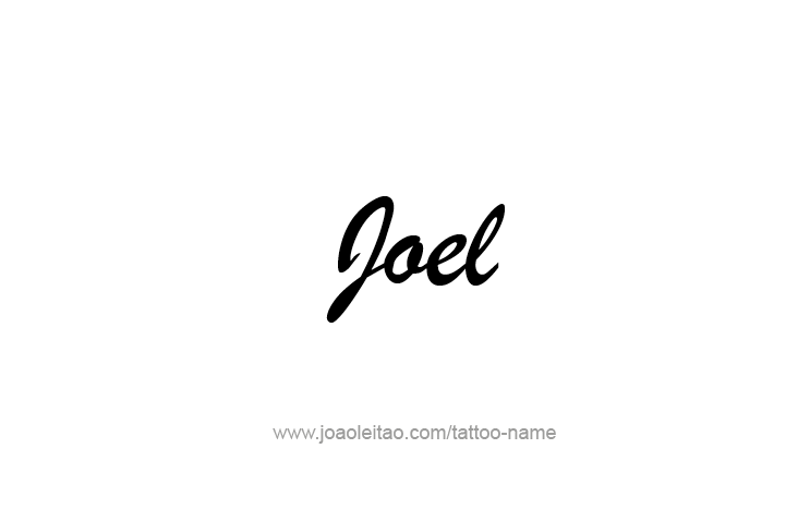 Tattoo Design Prophet Name Joel