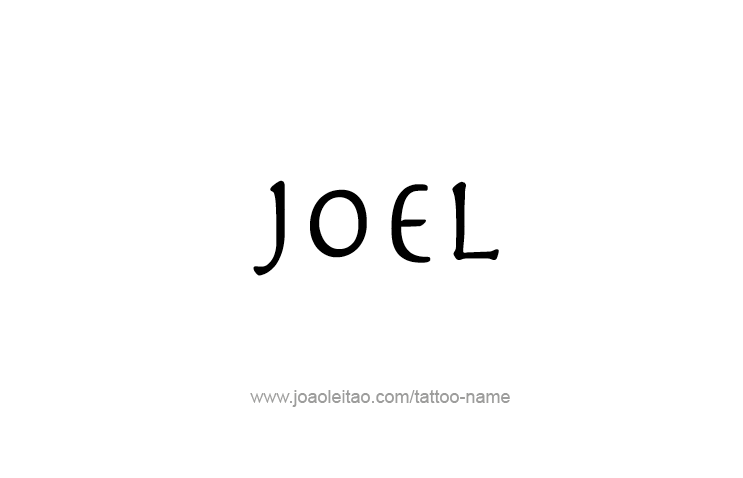 Tattoo Design Prophet Name Joel