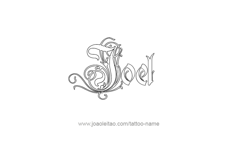 Tattoo Design Prophet Name Joel