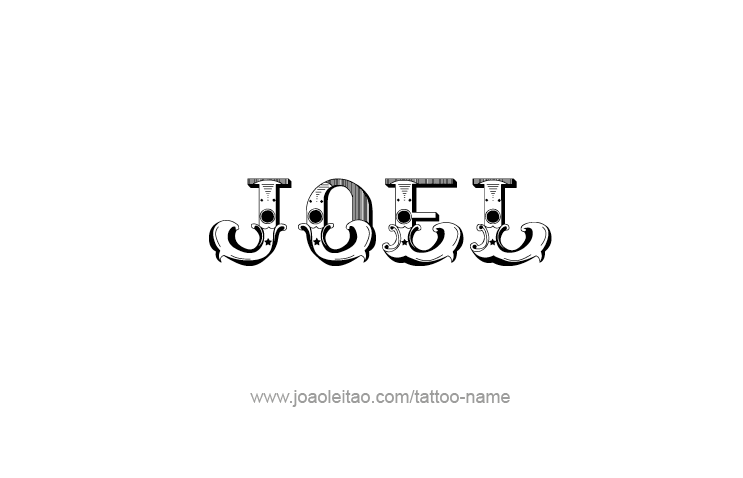 Tattoo Design Prophet Name Joel