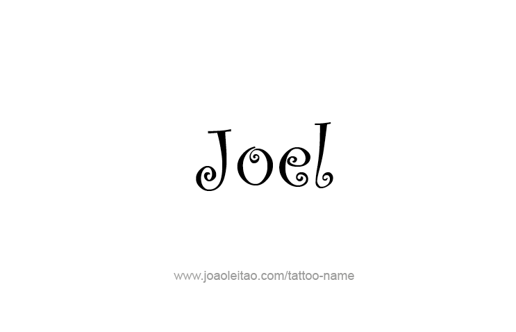 Tattoo Design Prophet Name Joel