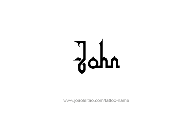 Tattoo Design Prophet Name John