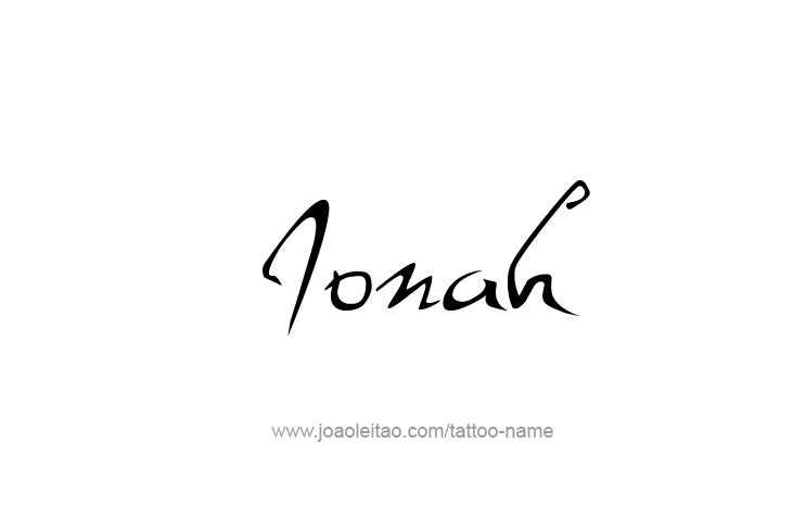 Tattoo Design Prophet Name Jonah