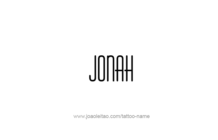 Jonah Prophet Name Tattoo Designs - Tattoos with Names