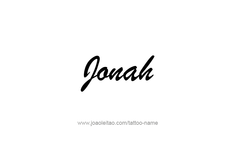 Tattoo Design Prophet Name Jonah