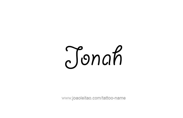 Tattoo Design Prophet Name Jonah