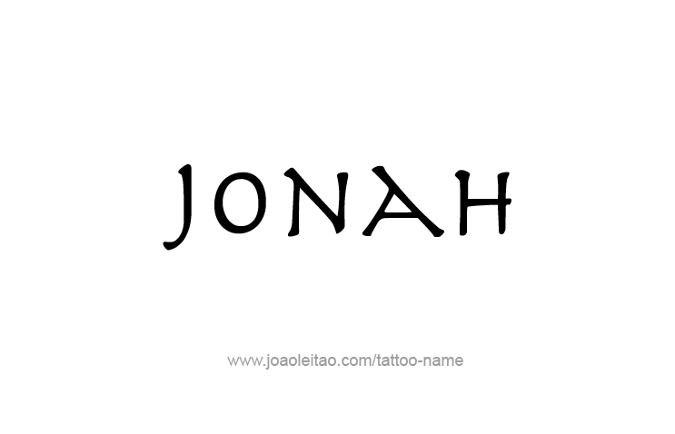 Tattoo Design Prophet Name Jonah