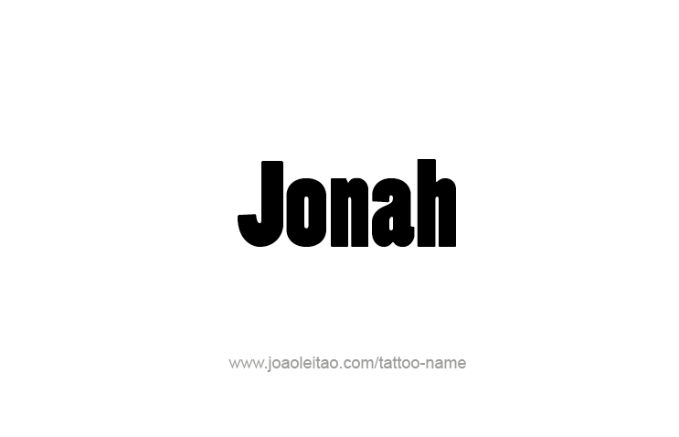 Tattoo Design Prophet Name Jonah