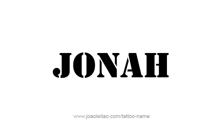 Tattoo Design Prophet Name Jonah
