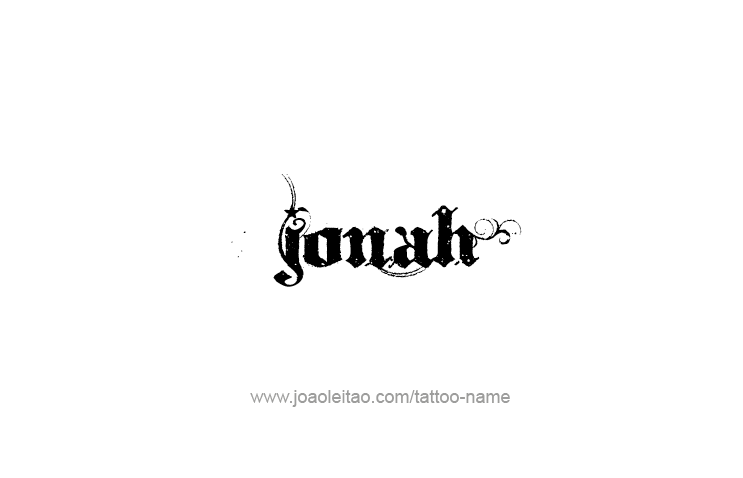 Tattoo Design Prophet Name Jonah