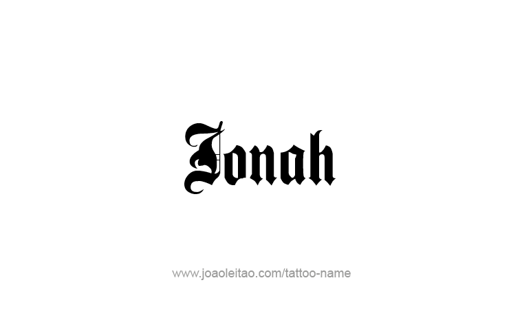 Tattoo Design Prophet Name Jonah