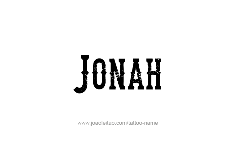 Tattoo Design Prophet Name Jonah