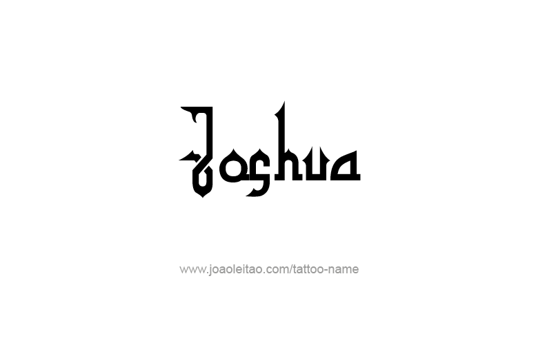 Tattoo Design Prophet Name Joshua