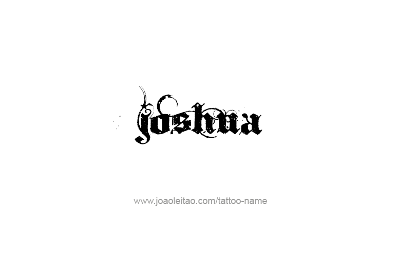 Tattoo Design Prophet Name Joshua