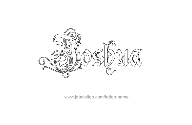 Tattoo Design Prophet Name Joshua