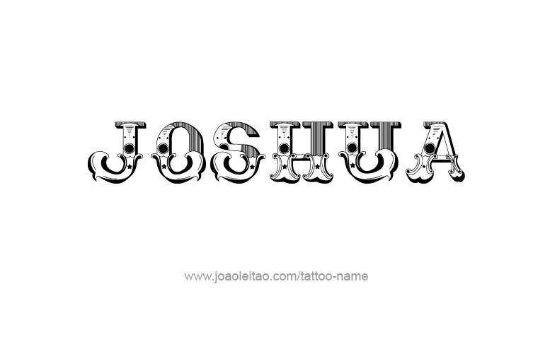 Tattoo Design Prophet Name Joshua