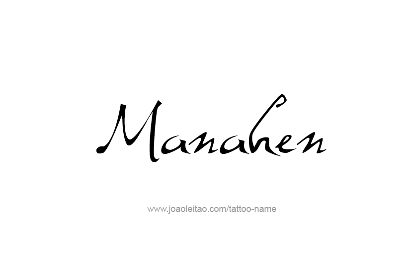 Tattoo Design Prophet Name Manahen