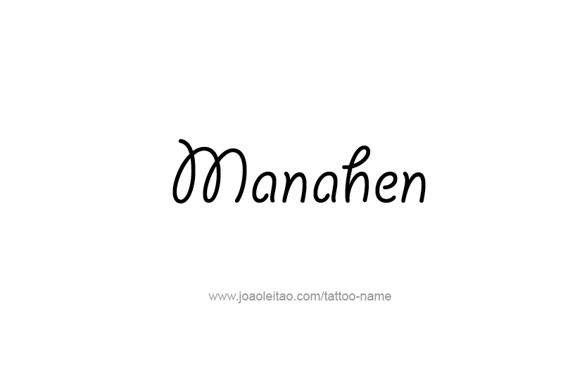 Tattoo Design Prophet Name Manahen