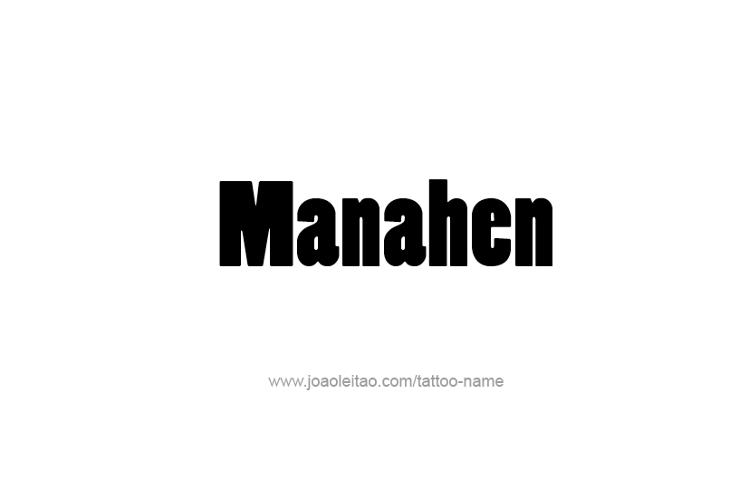 Tattoo Design Prophet Name Manahen