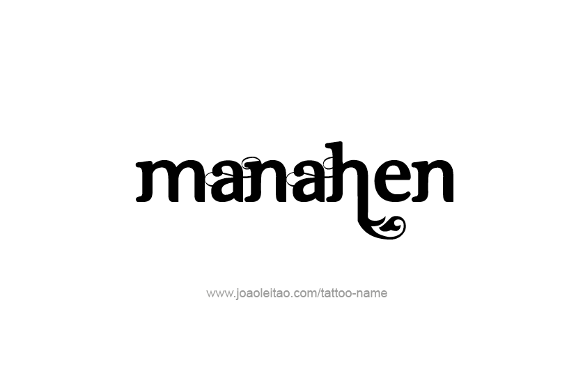 Tattoo Design Prophet Name Manahen