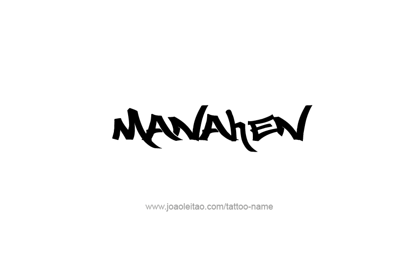 Tattoo Design Prophet Name Manahen