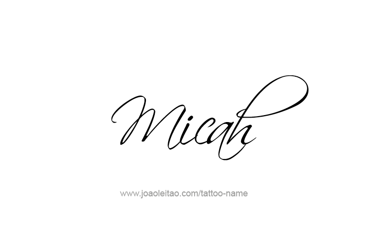 Tattoo Design Prophet Name Micah