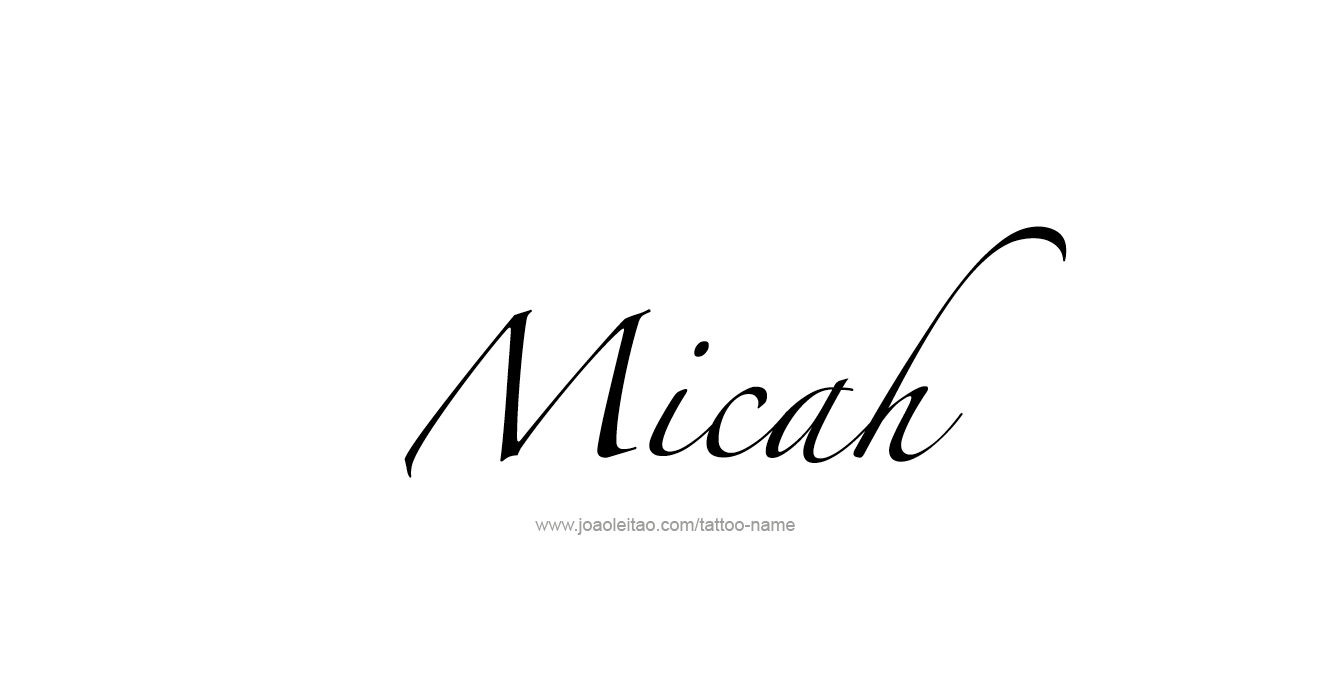 Tattoo Design Prophet Name Micah