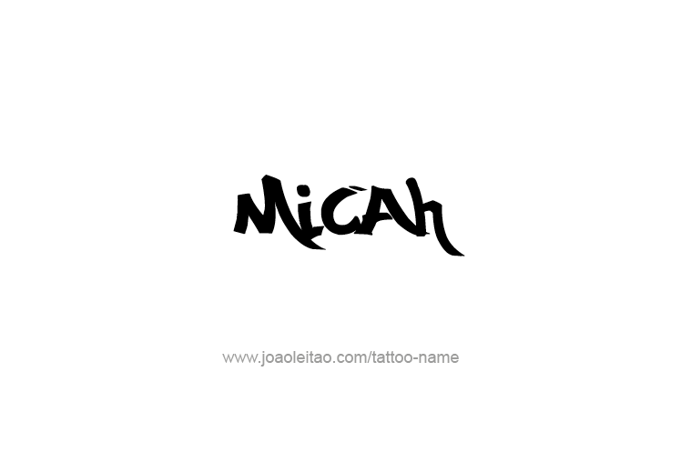 Tattoo Design Prophet Name Micah