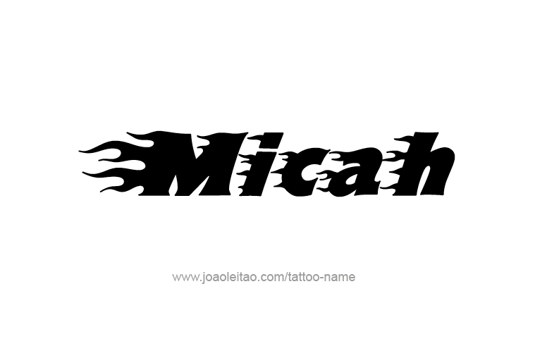 Tattoo Design Prophet Name Micah