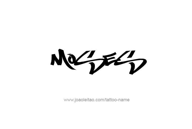 Tattoo Design Prophet Name Moses