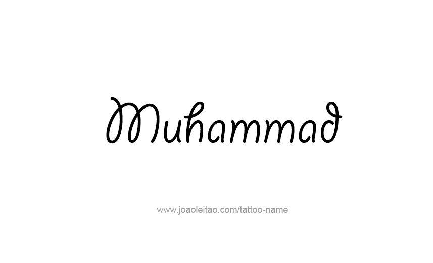 Tattoo Design Prophet Name Muhammad