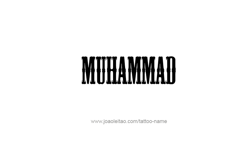 Tattoo Design Prophet Name Muhammad