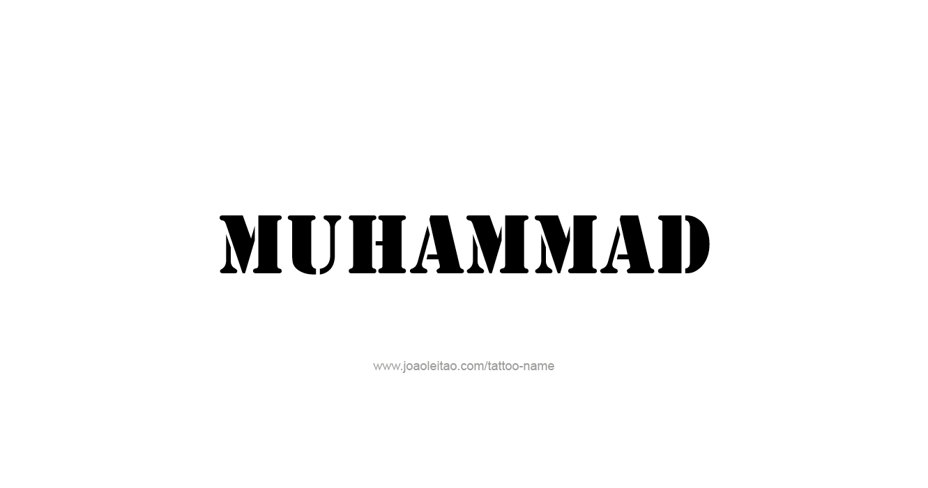 Tattoo Design Prophet Name Muhammad