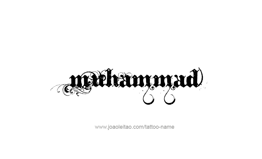 Tattoo Design Prophet Name Muhammad