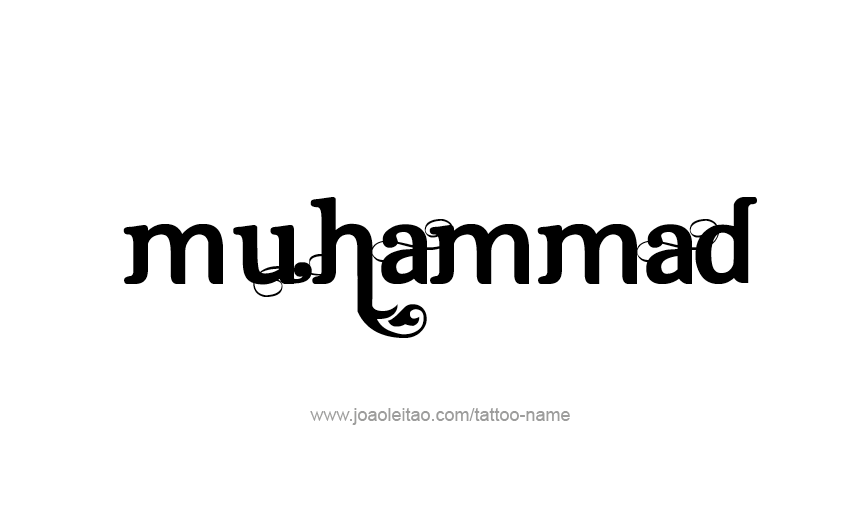 Tattoo Design Prophet Name Muhammad