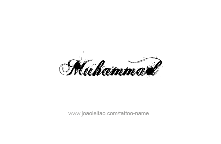 Tattoo Design Prophet Name Muhammad