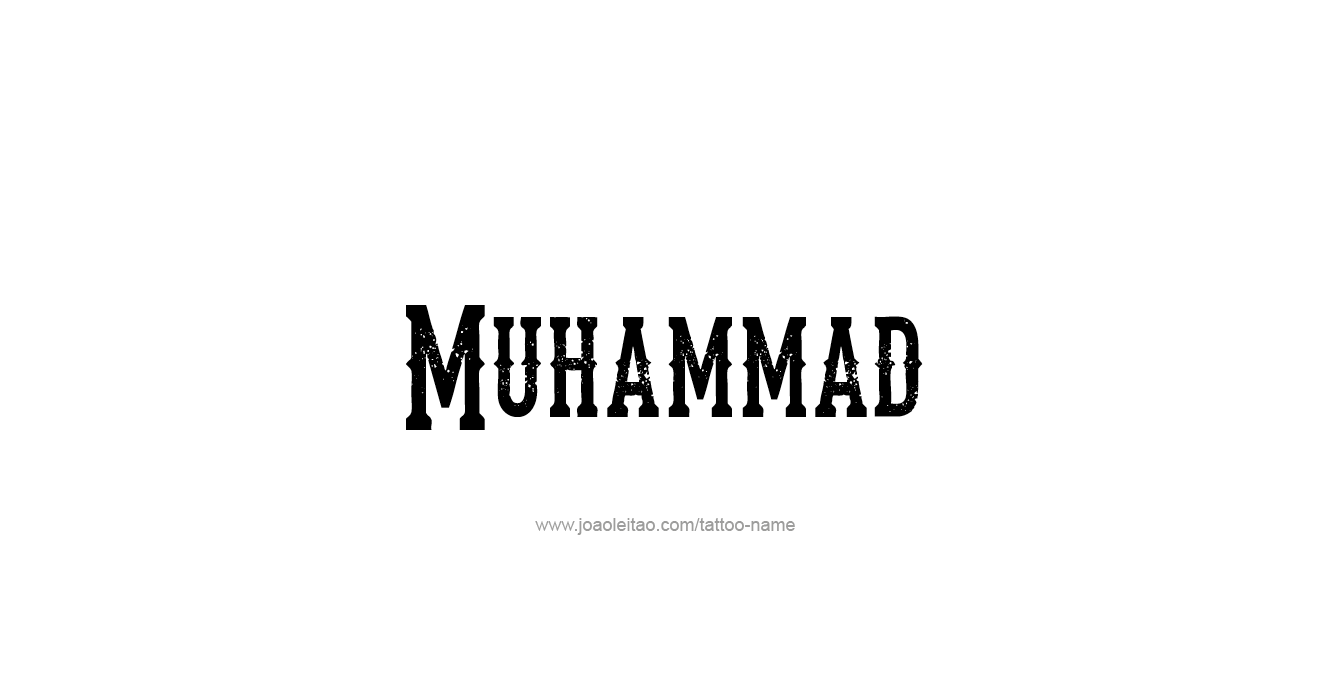 Tattoo Design Prophet Name Muhammad