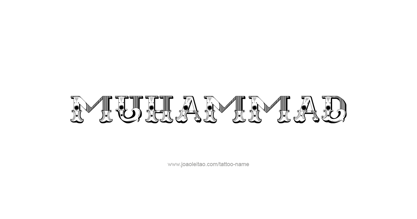 Tattoo Design Prophet Name Muhammad