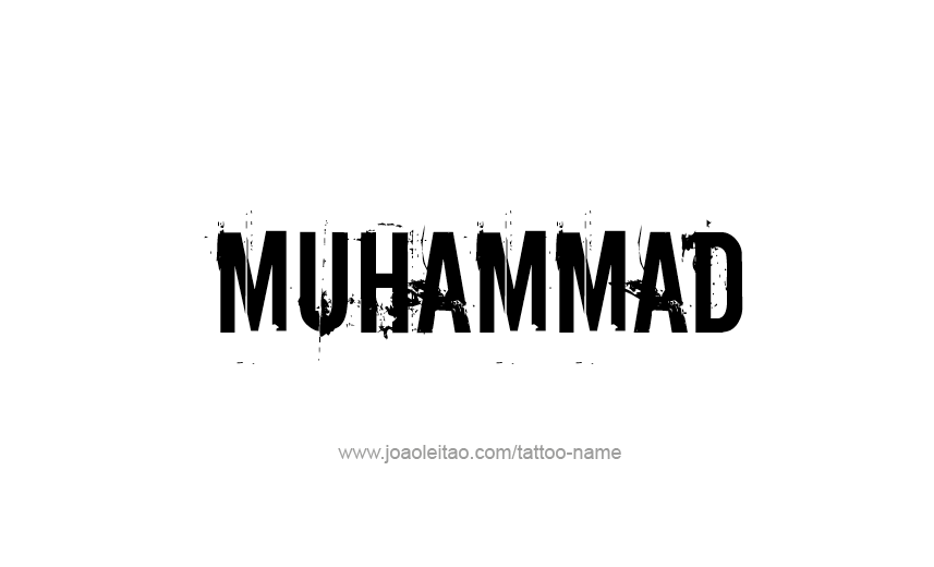 Tattoo Design Prophet Name Muhammad