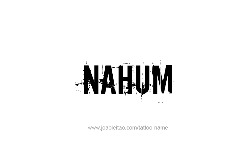 Tattoo Design Prophet Name Nahum