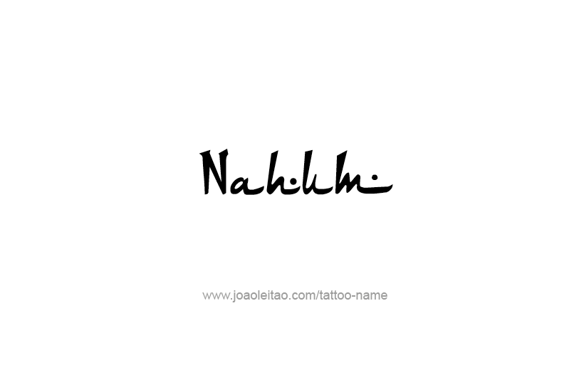 Tattoo Design Prophet Name Nahum