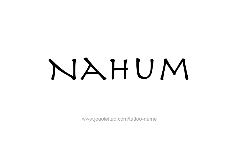 Tattoo Design Prophet Name Nahum