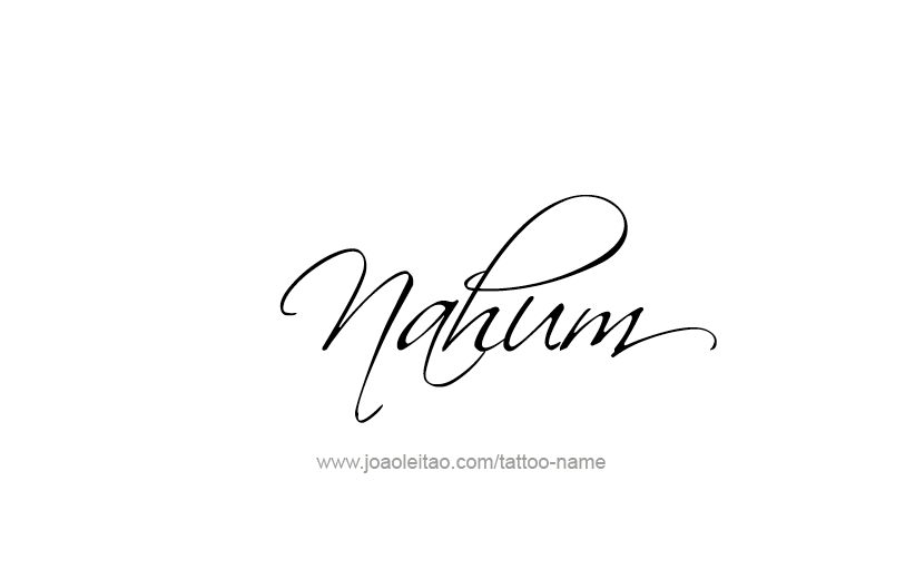 Tattoo Design Prophet Name Nahum
